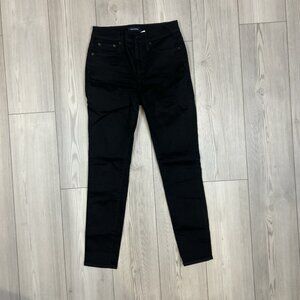 J. CREW Size‎ 27 9" Mid-Rise Stretchy Toothpick Jeans in Black $128 H1878